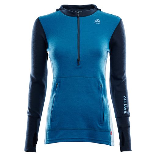 104078-262 Aclima WarmWool ženska hoodie dugih rukava sa zipom prednja strana