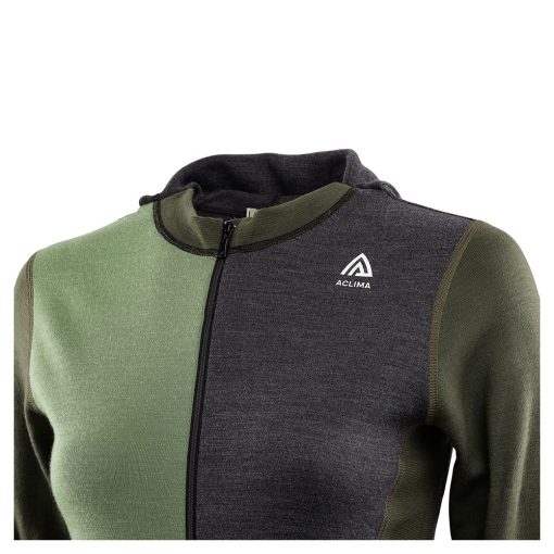 104078-284 Aclima WarmWool ženska hoodie dugih rukava sa zipom detalj