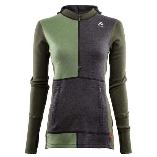 104078-284 Aclima WarmWool ženska hoodie dugih rukava sa zipom prednja strana