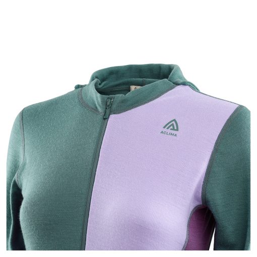 104078-300 Aclima WarmWool ženska hoodie dugih rukava sa zipom detalj