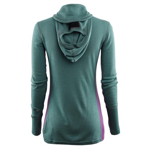 104078-300 Aclima WarmWool ženska hoodie dugih rukava sa zipom zadnja strana