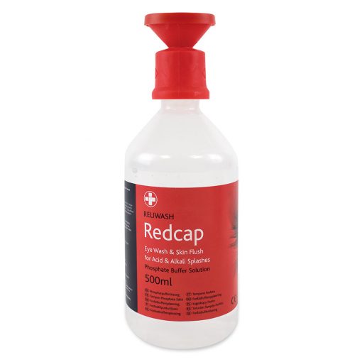 Reliwash Redcap 500 ml fosfatna puferirana otopina za ispiranje očiju s aplikatorom
