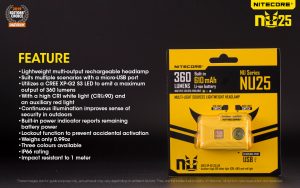 Nitecore NU25 naglavna svjetiljka Unimex