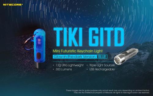 Nitecore TIKI GITD BLUE privjesak svjetiljka Unimex