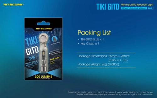 Nitecore TIKI GITD BLUE privjesak svjetiljka Unimex
