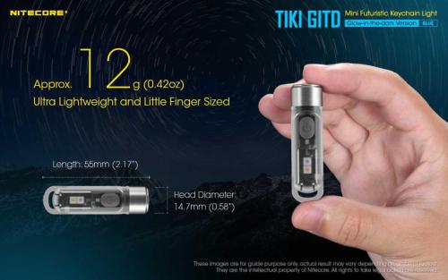 Nitecore TIKI GITD BLUE privjesak svjetiljka Unimex