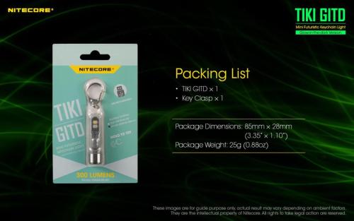 Nitecore TIKI GITD GREEN privjesak svjetiljka Unimex-Outdoor